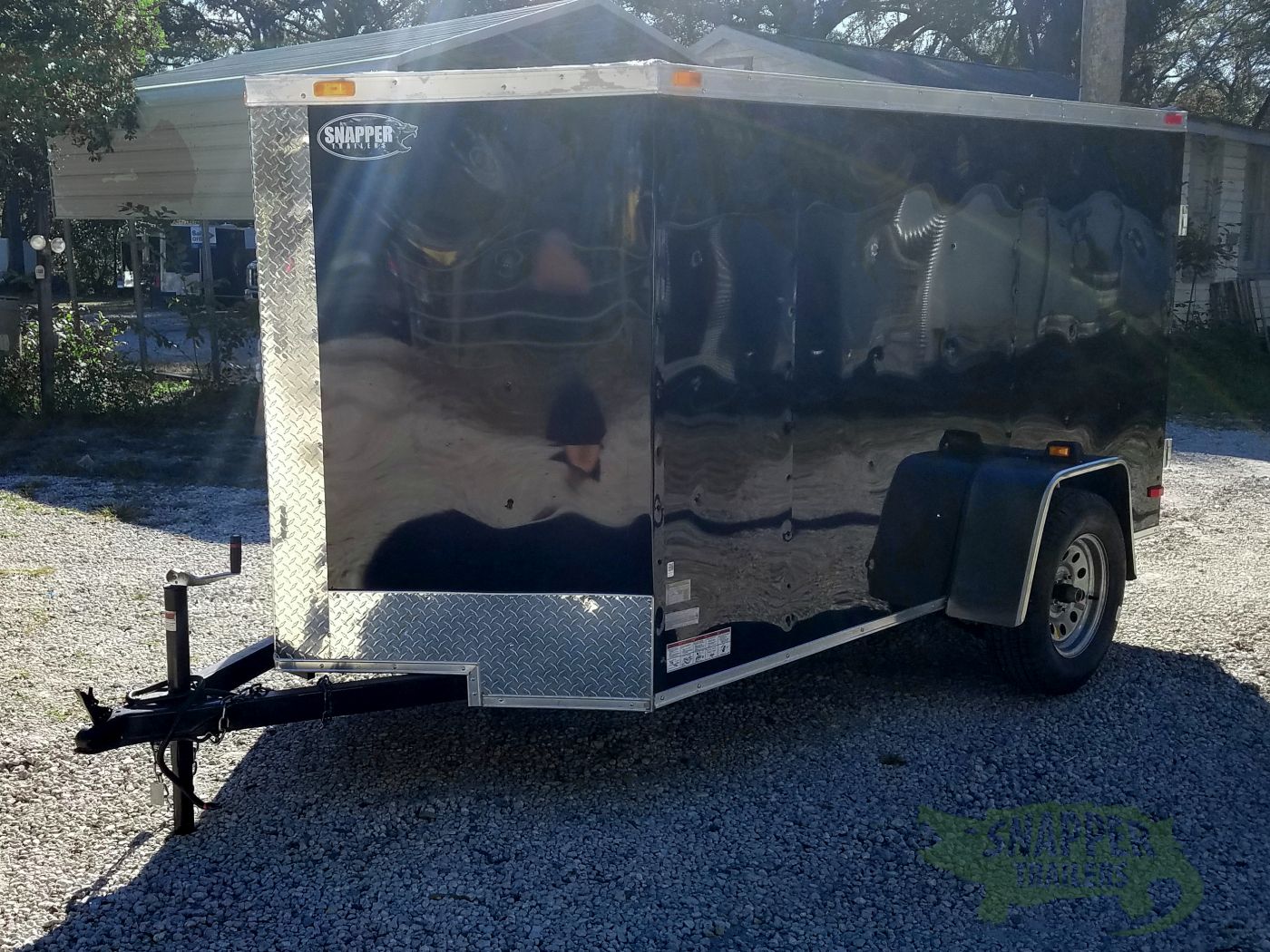 South Georgia Cargo 5x10 SA Trailer - Black, Double Doors, Side Door - Image 3