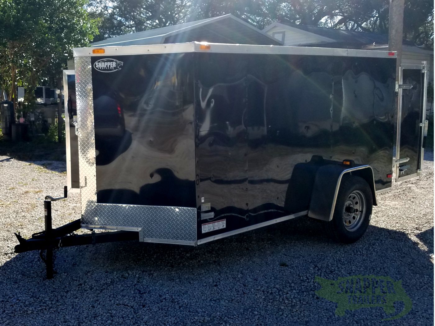 South Georgia Cargo 5x10 SA Trailer - Black, Double Doors, Side Door - Image 2