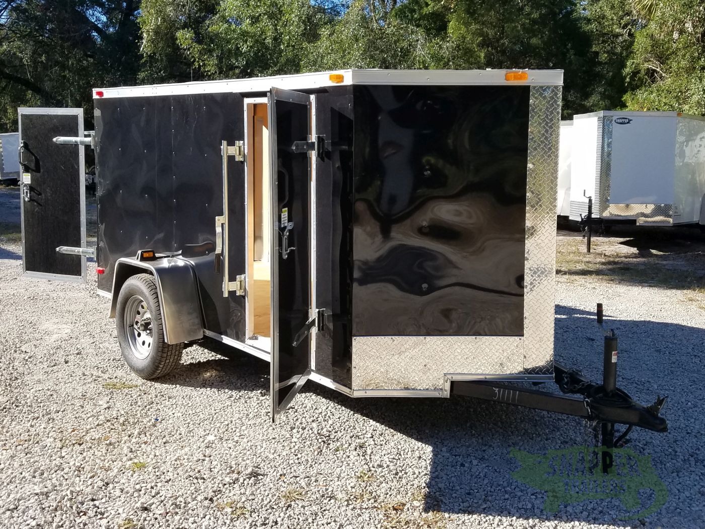 South Georgia Cargo 5x10 SA Trailer - Black, Double Doors, Side Door - Image 14
