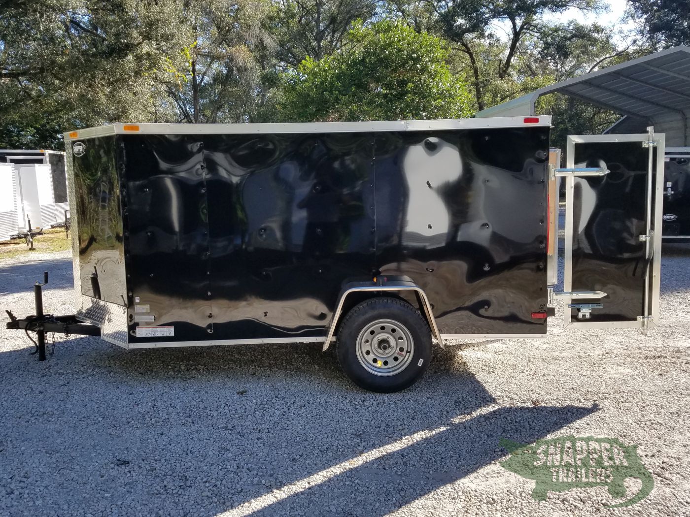South Georgia Cargo 5x10 SA Trailer - Black, Double Doors, Side Door - Image 4