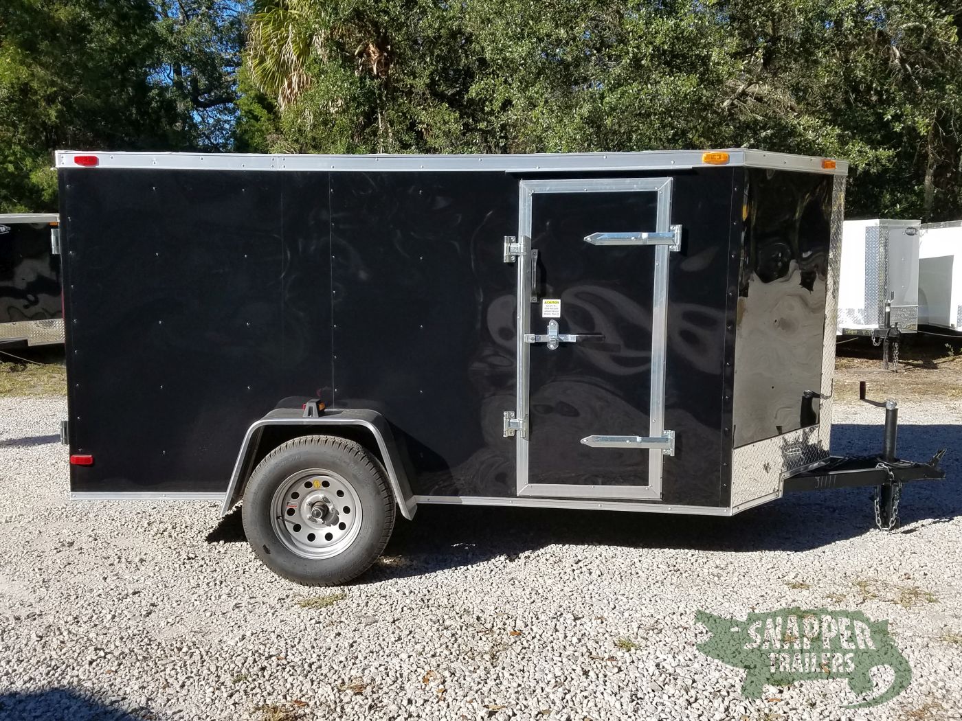 South Georgia Cargo 5x10 SA Trailer - Black, Double Doors, Side Door