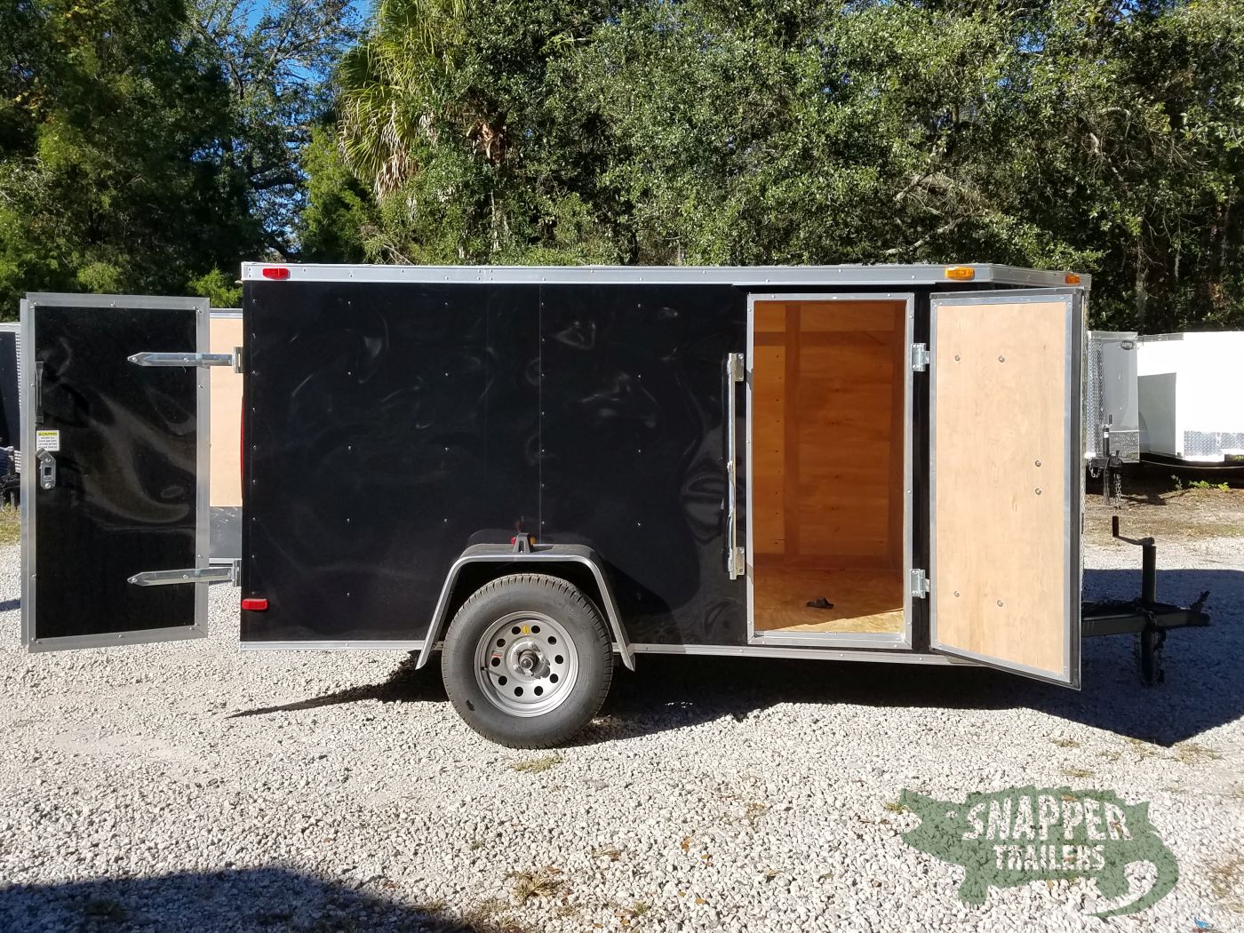 South Georgia Cargo 5x10 SA Trailer - Black, Double Doors, Side Door - Image 12