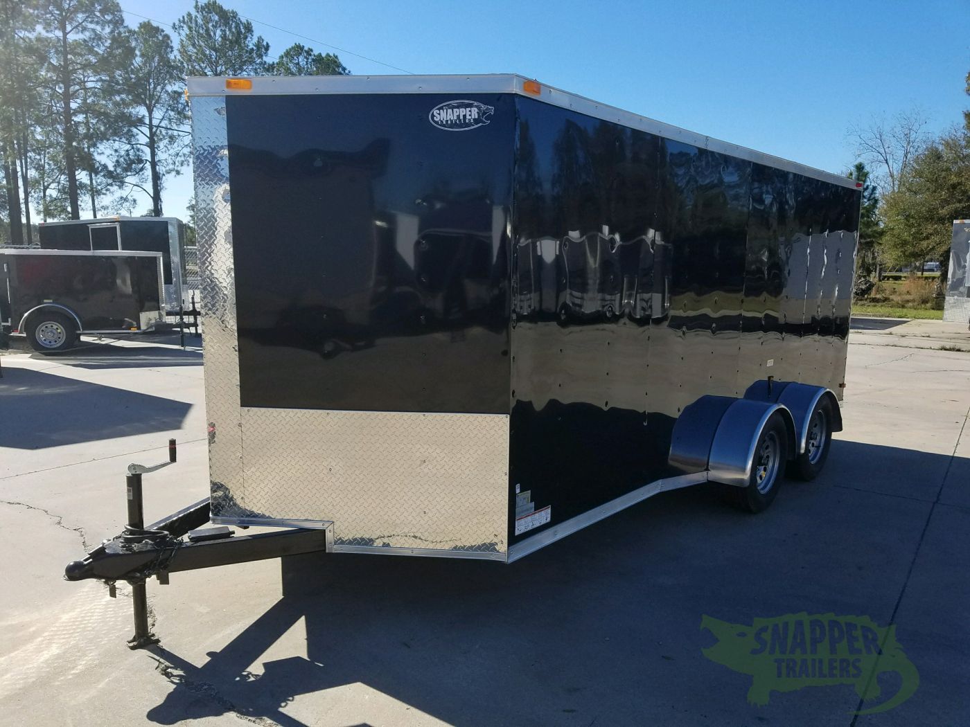 South Georgia Cargo 7x16 TA Trailer - Black, Ramp, Side Door, Split Axles - Image 3
