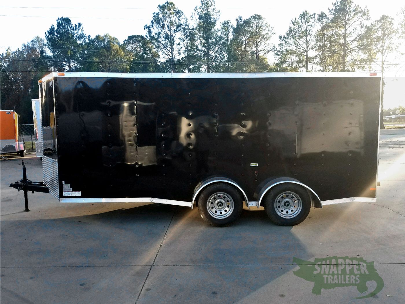 South Georgia Cargo 7x16 TA Trailer - Black, Ramp, Side Door, Split Axles - Image 5