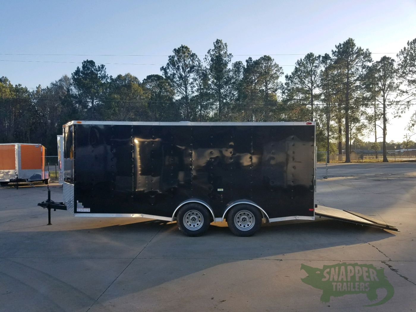 South Georgia Cargo 7x16 TA Trailer - Black, Ramp, Side Door, Split Axles - Image 4