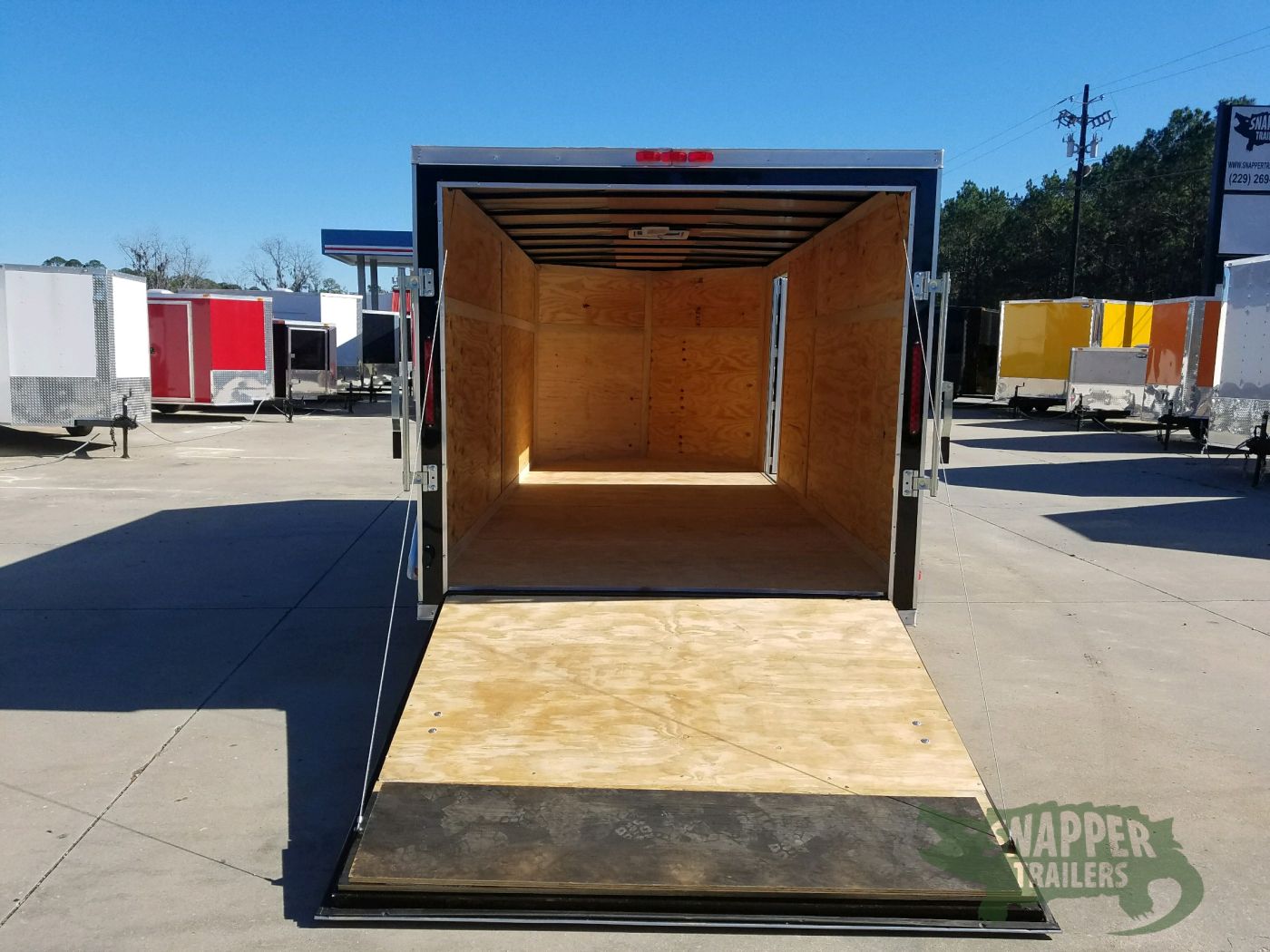 South Georgia Cargo 7x16 TA Trailer - Black, Ramp, Side Door, Split Axles - Image 7