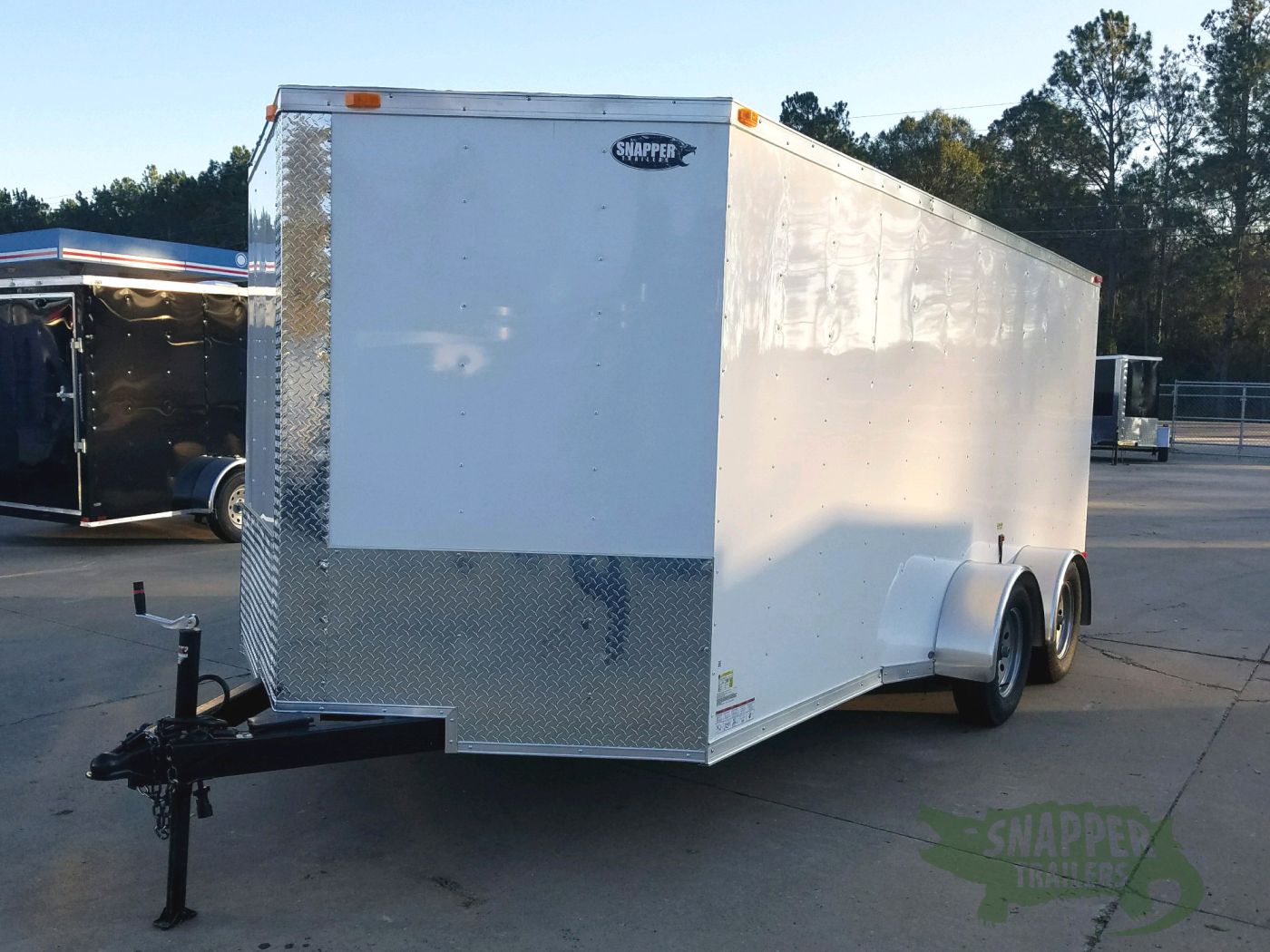 South Georgia Cargo 7x16 TA Trailer - White, Ramp, Side Door, Split Axles - Image 3