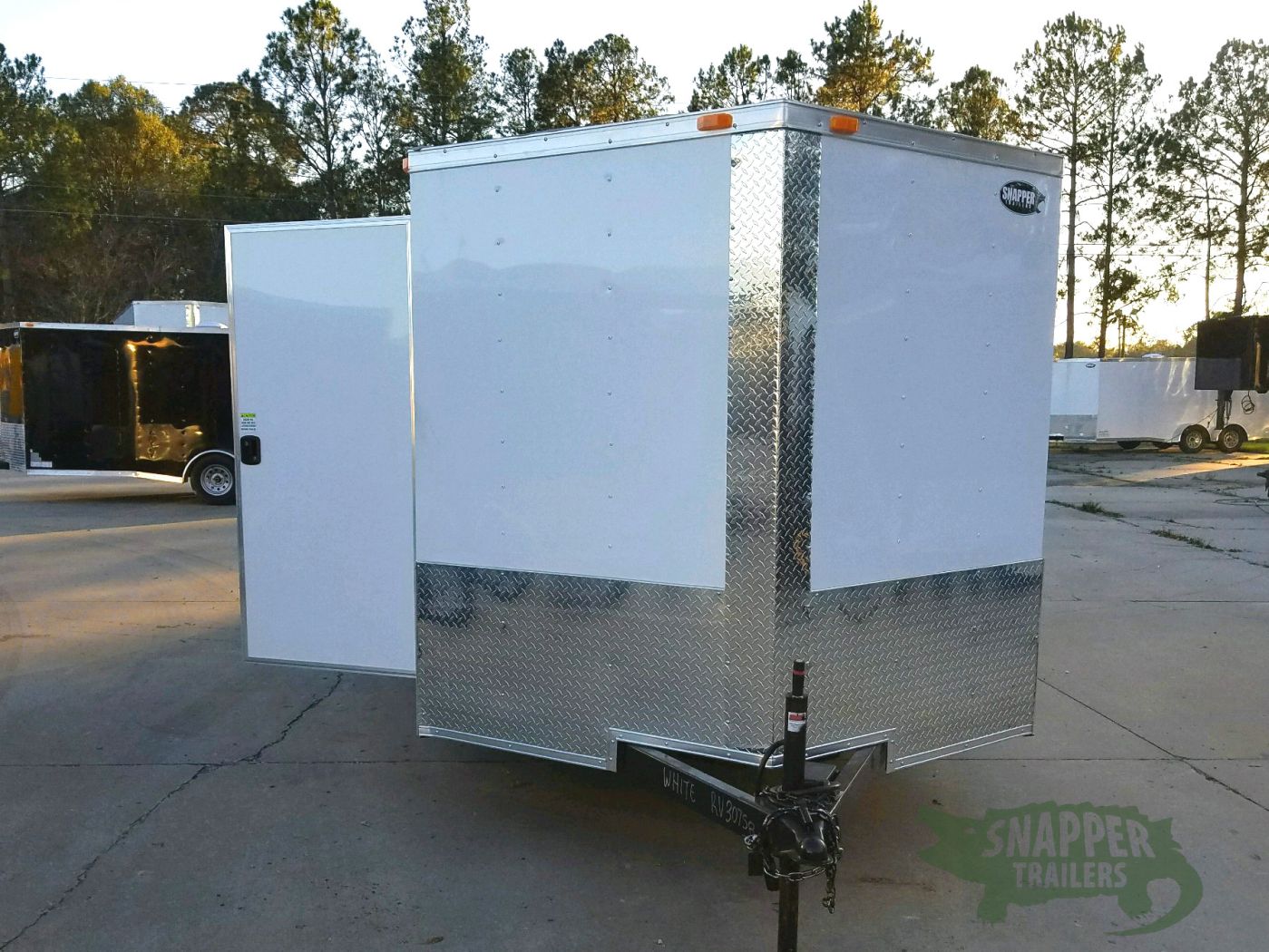 South Georgia Cargo 7x16 TA Trailer - White, Ramp, Side Door, Split Axles - Image 15