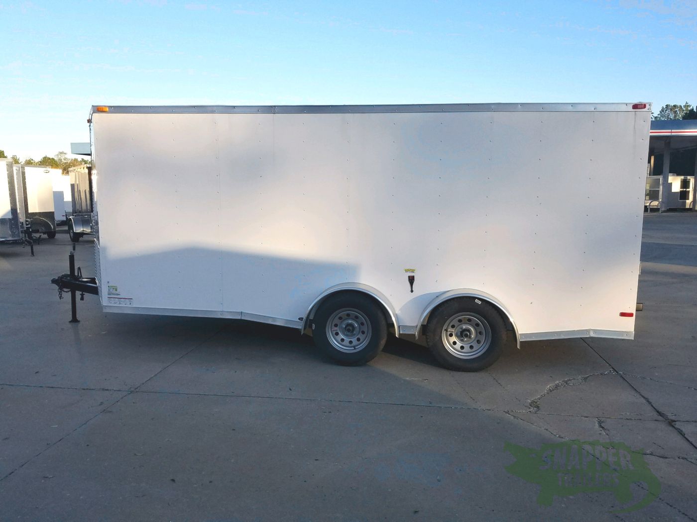 South Georgia Cargo 7x16 TA Trailer - White, Ramp, Side Door, Split Axles - Image 5