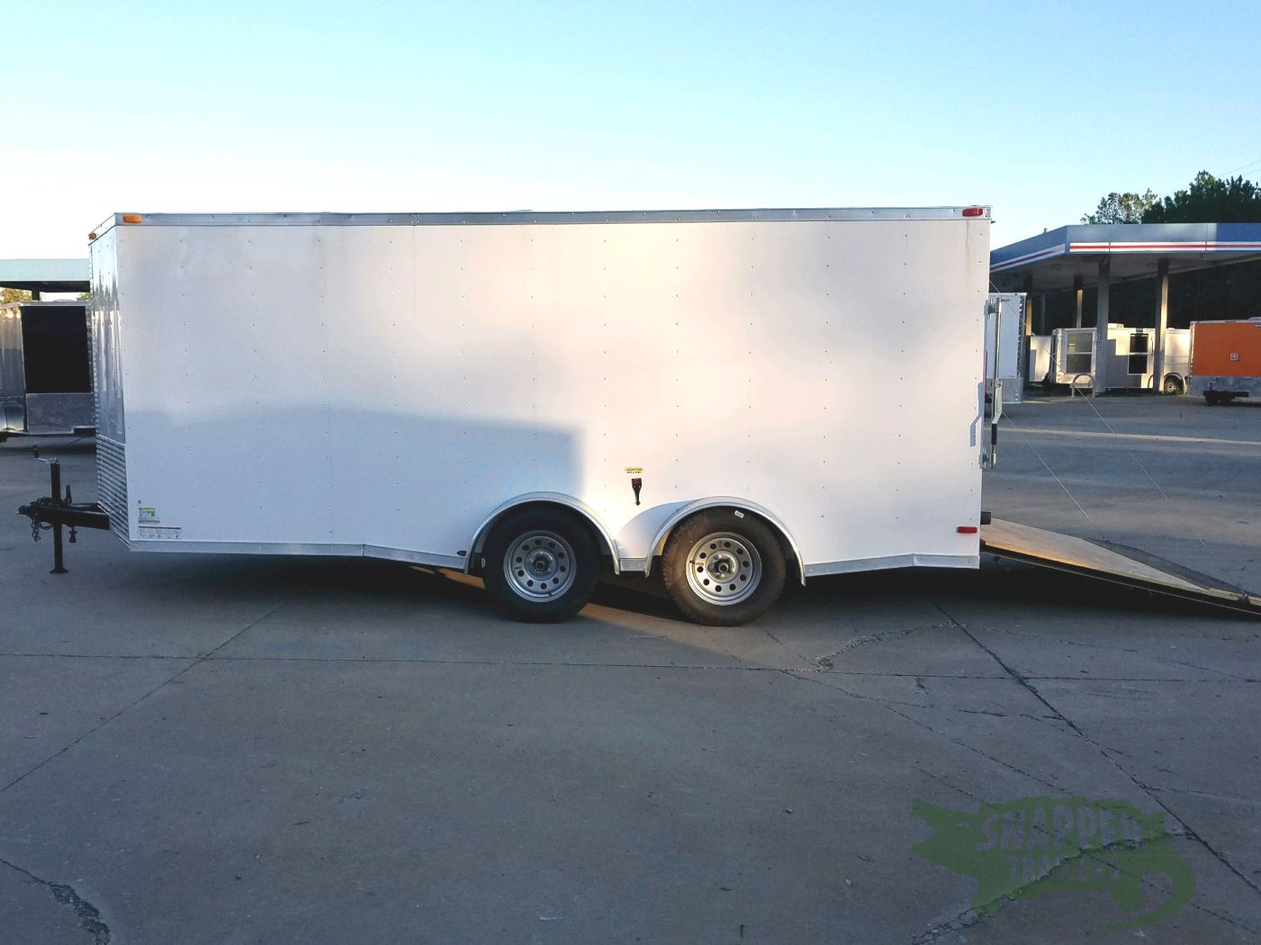 South Georgia Cargo 7x16 TA Trailer - White, Ramp, Side Door, Split Axles - Image 4