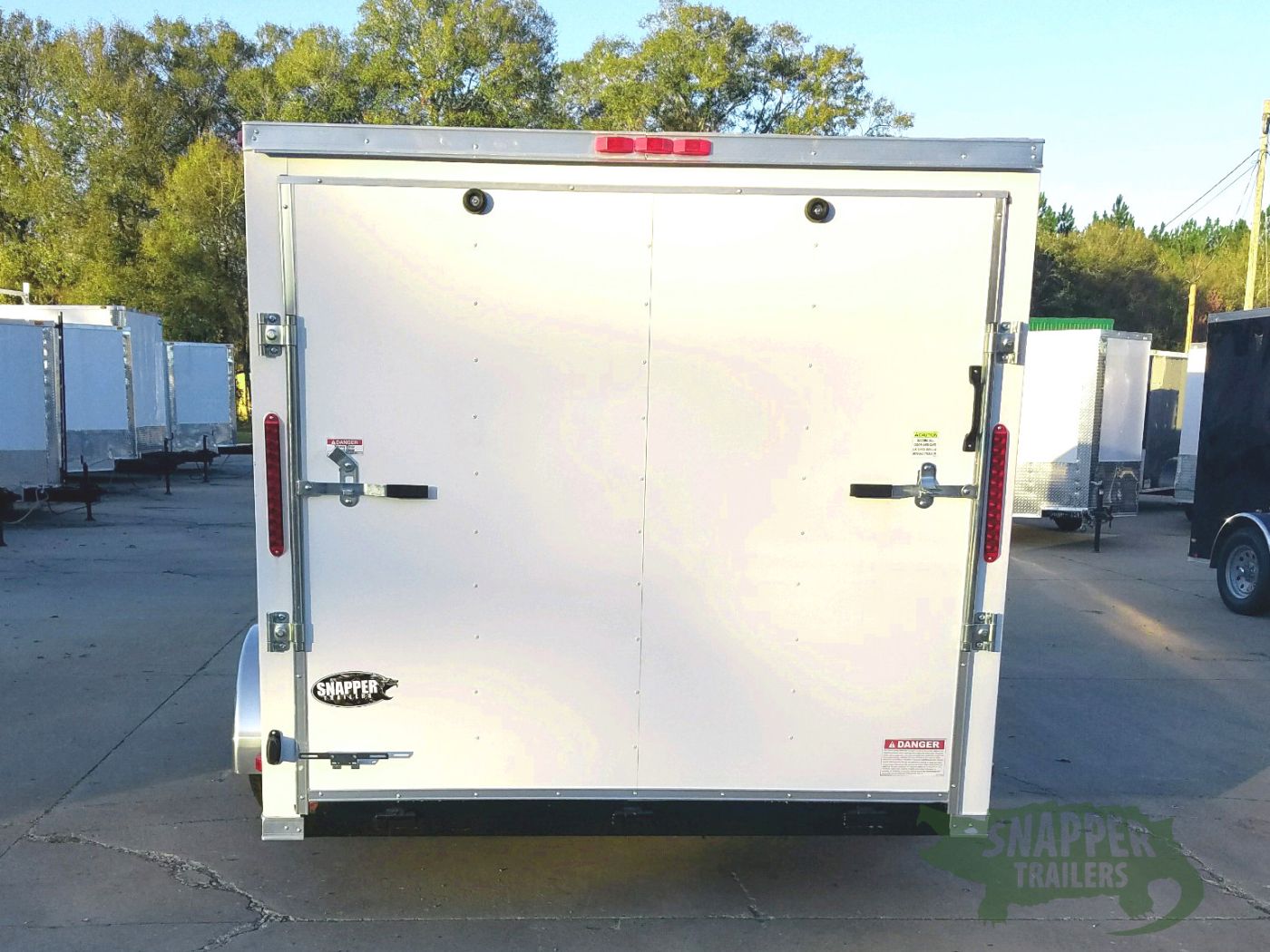 South Georgia Cargo 7x16 TA Trailer - White, Ramp, Side Door, Split Axles - Image 9