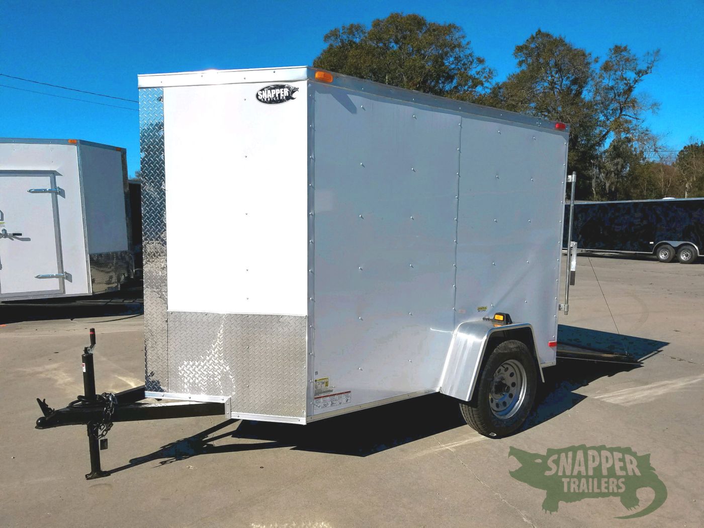 South Georgia Cargo 5x8 SA Trailer - White, Ramp, Side Door, Additional Height - Image 2