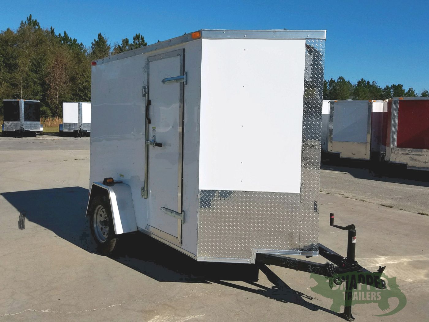 South Georgia Cargo 5x8 SA Trailer - White, Ramp, Side Door, Additional Height - Image 15