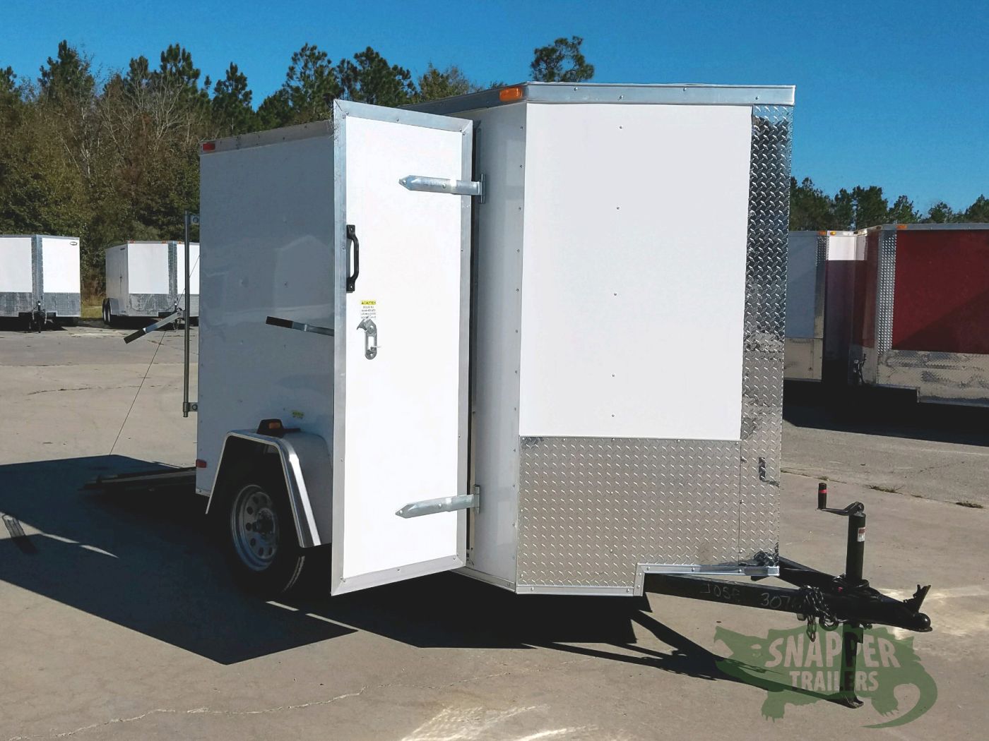South Georgia Cargo 5x8 SA Trailer - White, Ramp, Side Door, Additional Height - Image 13