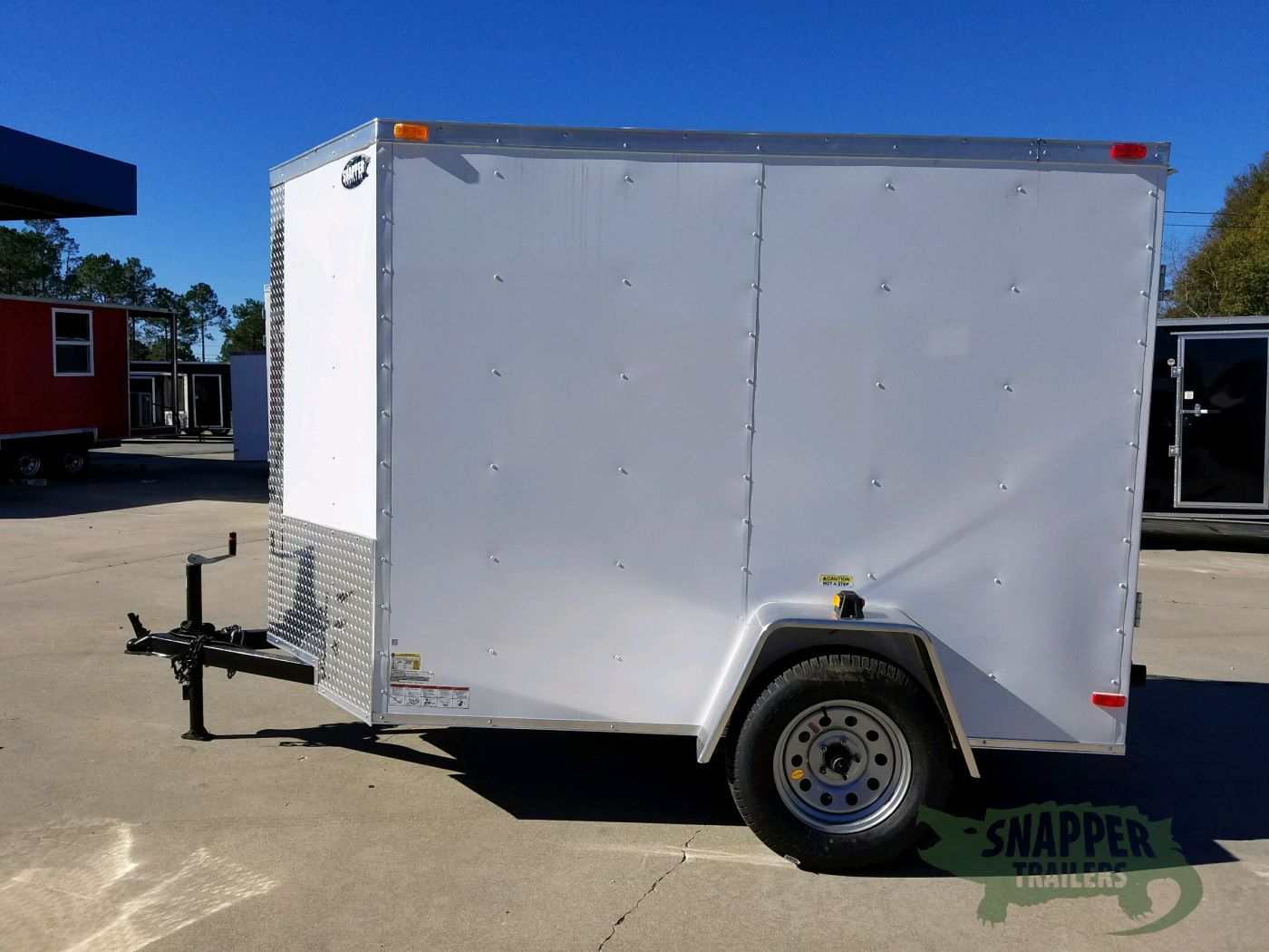 South Georgia Cargo 5x8 SA Trailer - White, Ramp, Side Door, Additional Height - Image 4