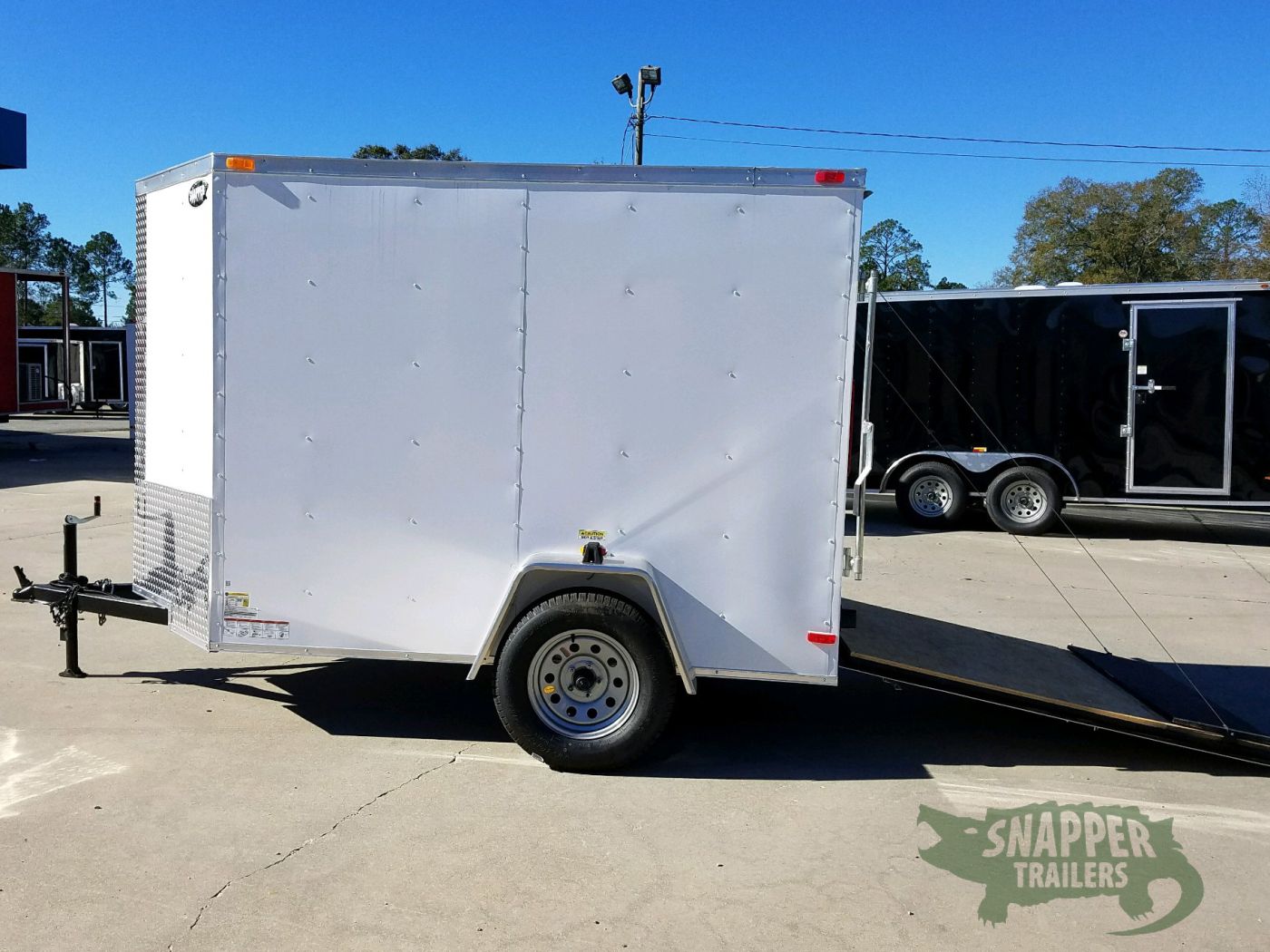 South Georgia Cargo 5x8 SA Trailer - White, Ramp, Side Door, Additional Height - Image 3