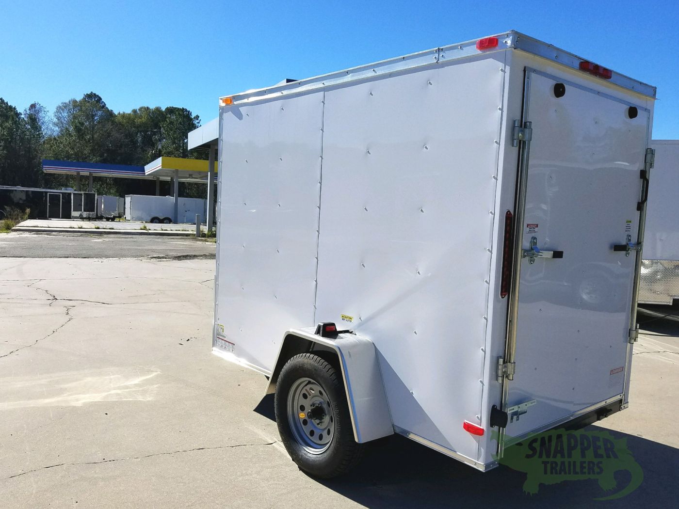 South Georgia Cargo 5x8 SA Trailer - White, Ramp, Side Door, Additional Height - Image 6