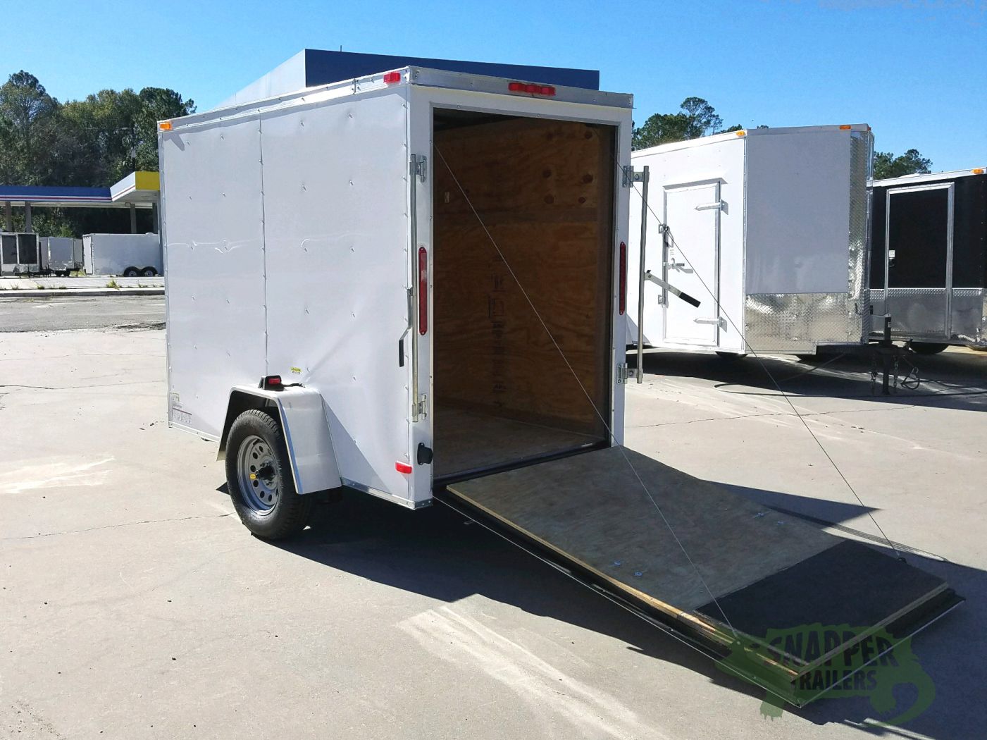 South Georgia Cargo 5x8 SA Trailer - White, Ramp, Side Door, Additional Height - Image 5