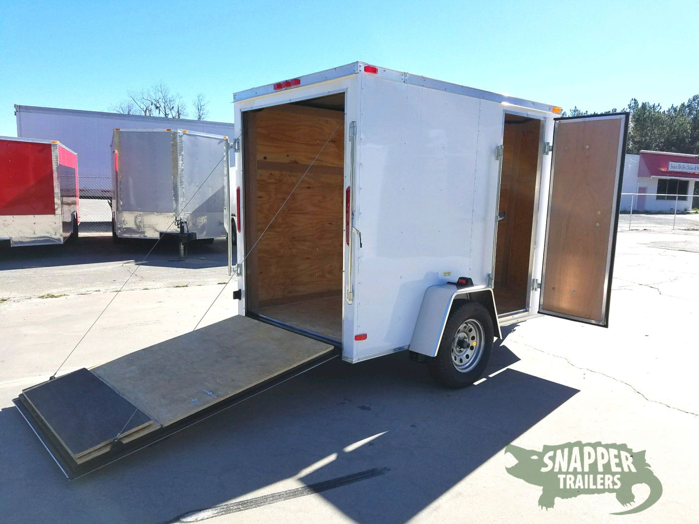 South Georgia Cargo 5x8 SA Trailer - White, Ramp, Side Door, Additional Height - Image 9