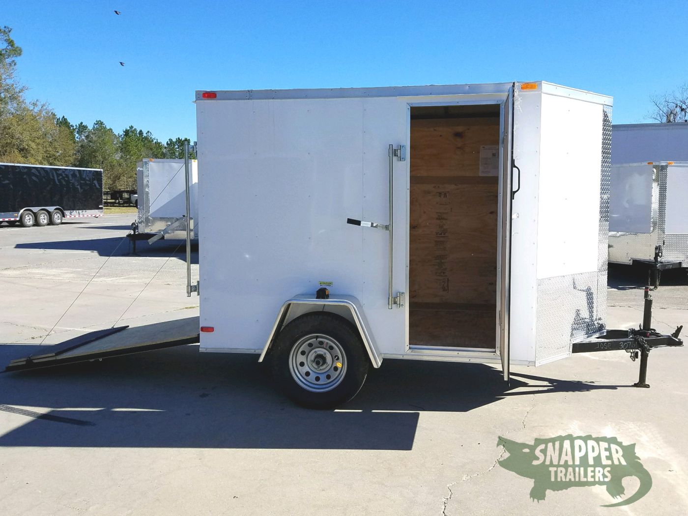 South Georgia Cargo 5x8 SA Trailer - White, Ramp, Side Door, Additional Height - Image 11