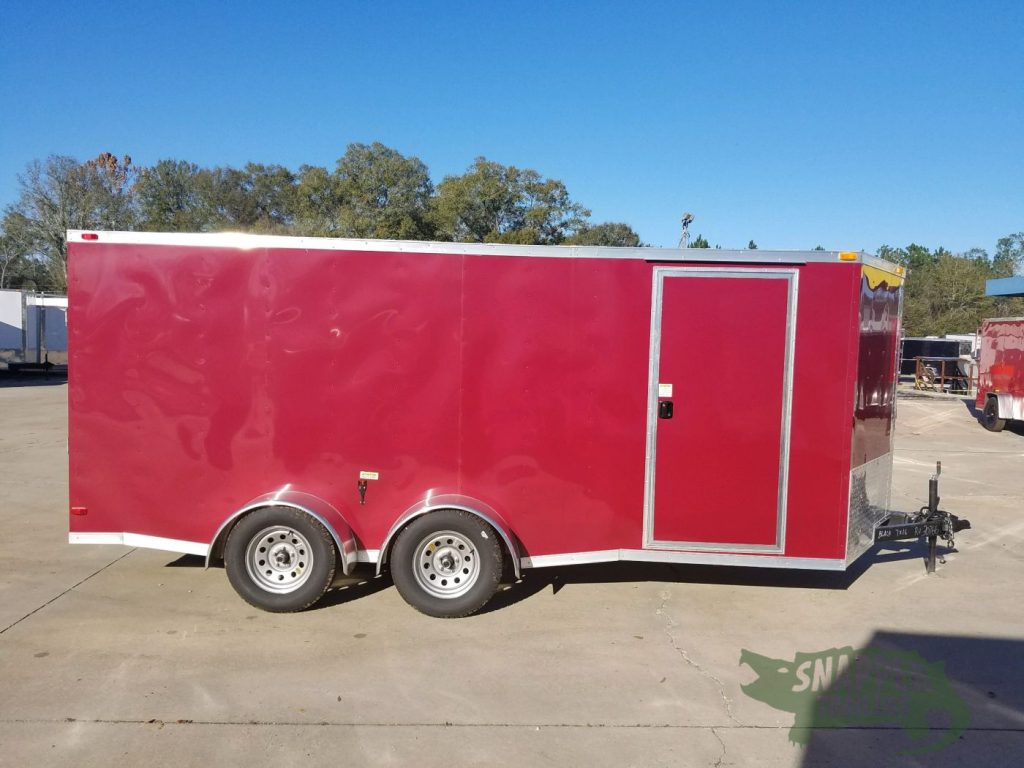 7×16 TA Trailer Brandywine, Ramp, Side Door, Split Axles Snapper