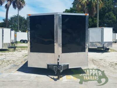 Quality Cargo 8.5x16 TA Trailer - Black, Ramp, Side Door, and D-Rings - Image 14