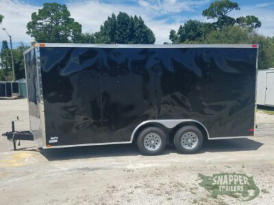 Quality Cargo 8.5x16 TA Trailer - Black, Ramp, Side Door, and D-Rings - Image 3