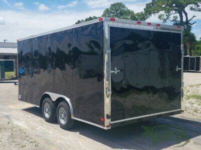 Quality Cargo 8.5x16 TA Trailer - Black, Ramp, Side Door, and D-Rings - Image 5
