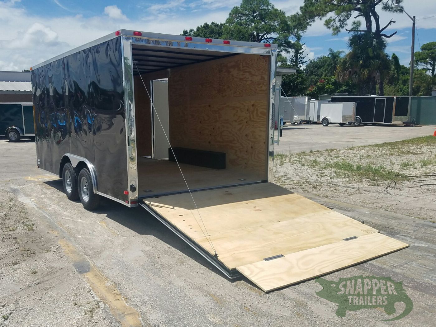 Quality Cargo 8.5x16 TA Trailer - Black, Ramp, Side Door, and D-Rings - Image 4