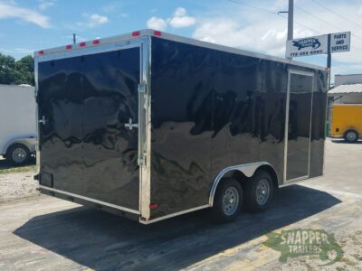 Quality Cargo 8.5x16 TA Trailer - Black, Ramp, Side Door, and D-Rings - Image 9