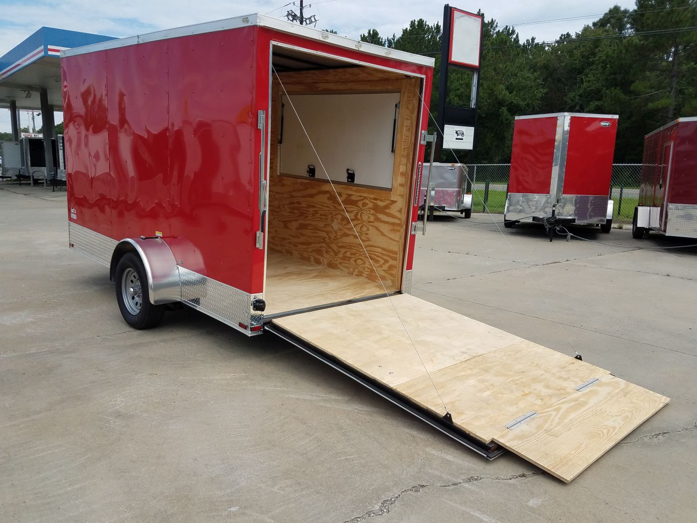 BQ 6x12SAL Red R RV Options 4752 Rear Left Open