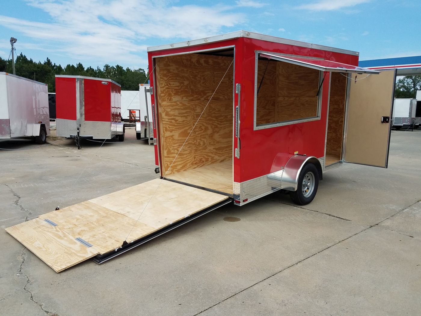 BQ 6x12SAL Red R RV Options 4752 Rear Right Open