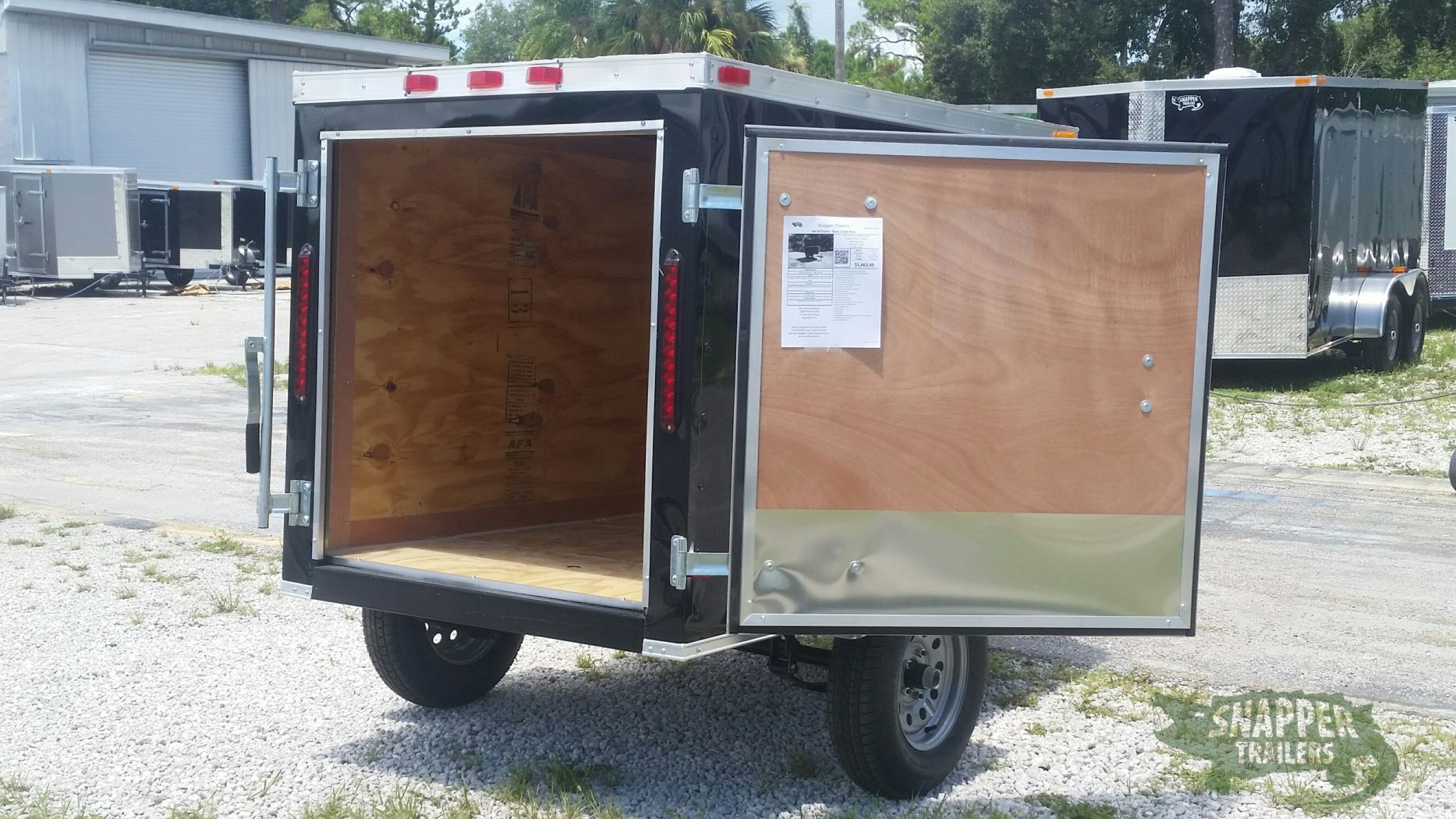 South Georgia Cargo 4x6 SA Trailer - Black, Single Door - Image 8