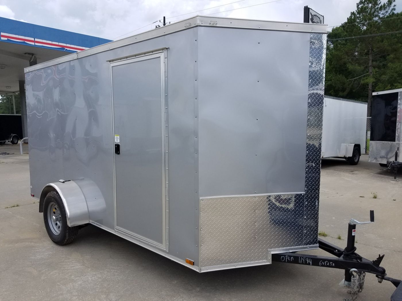Quality Cargo 6x12 SA Trailer - Silver Frost, Ramp, Side Door, Extra Height - Image 2