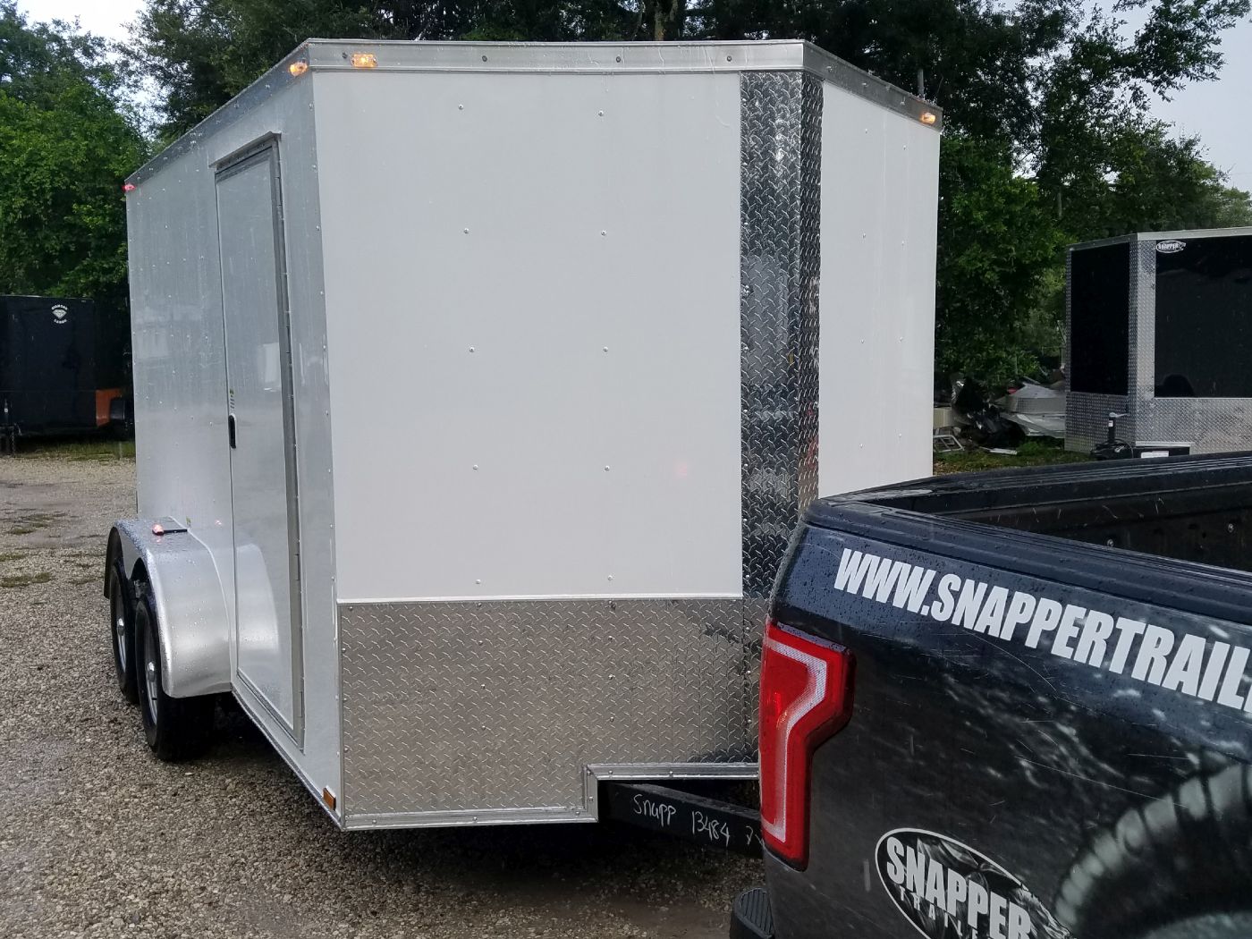 Quality Cargo 7x12 TA Trailer - White, Barn Doors, Side Door, Extra Height - Image 10
