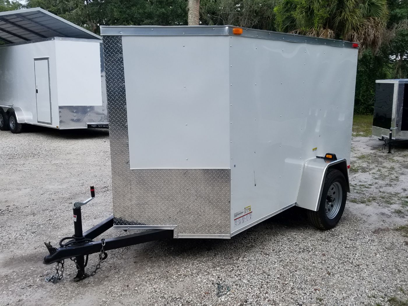 South Georgia Cargo 5x8 SA Trailer - White, Ramp - Image 2