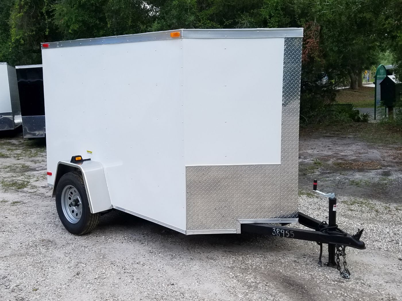 South Georgia Cargo 5x8 SA Trailer - White, Ramp - Image 13
