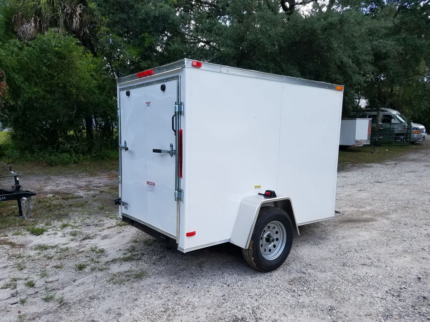South Georgia Cargo 5x8 SA Trailer - White, Ramp - Image 10