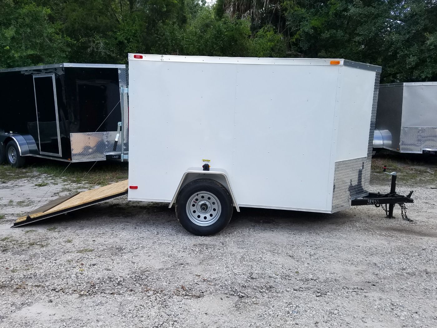 South Georgia Cargo 5x8 SA Trailer - White, Ramp - Image 11