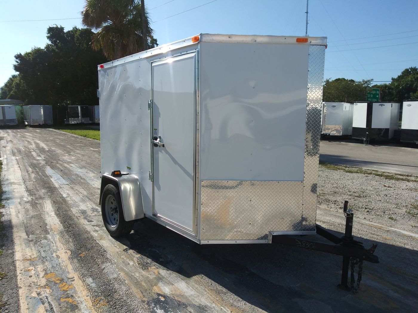South Georgia Cargo 6x8 SA Trailer - White, Double Barn Doors, Side Door - Image 8