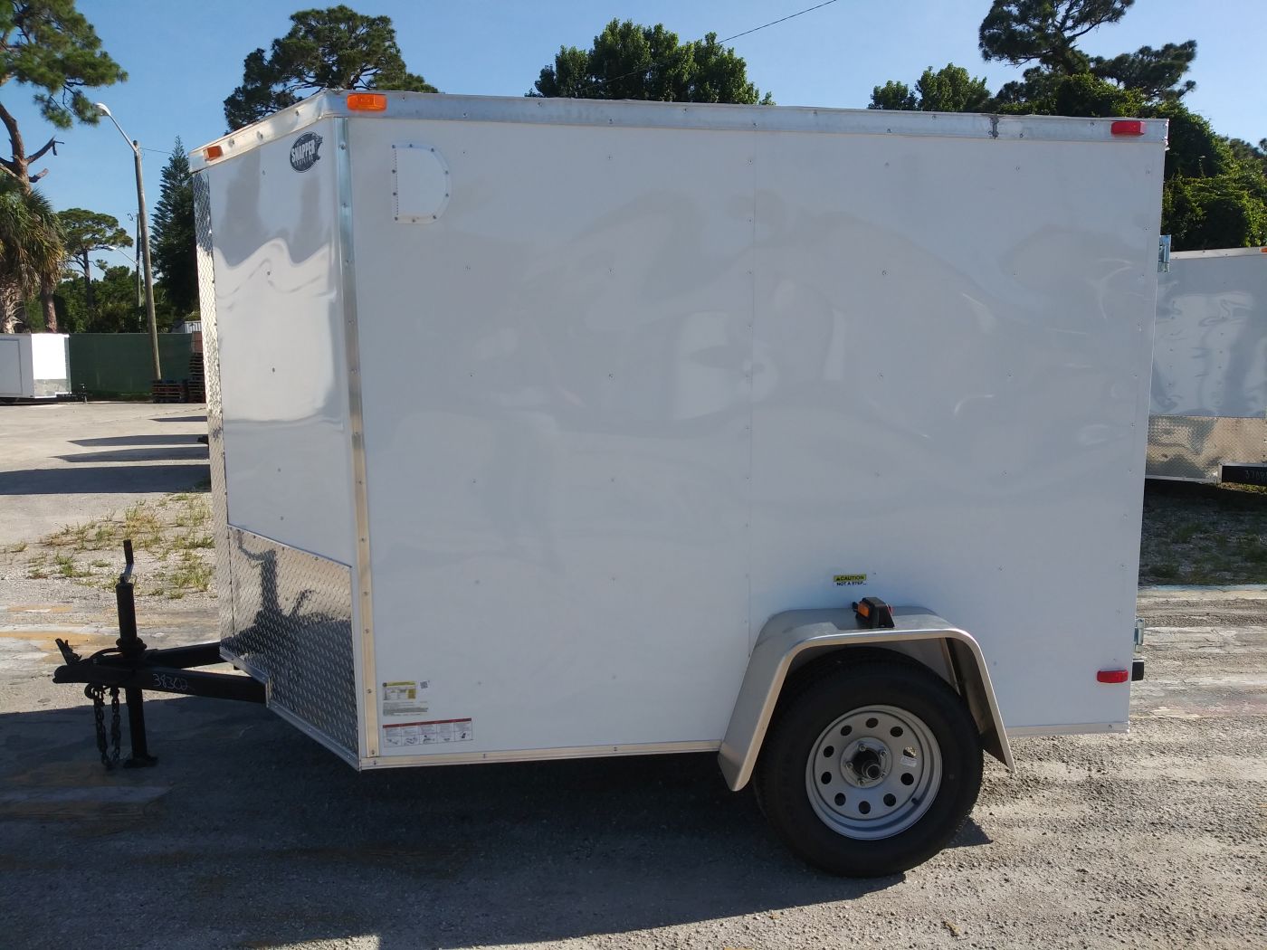 South Georgia Cargo 6x8 SA Trailer - White, Double Barn Doors, Side Door - Image 3