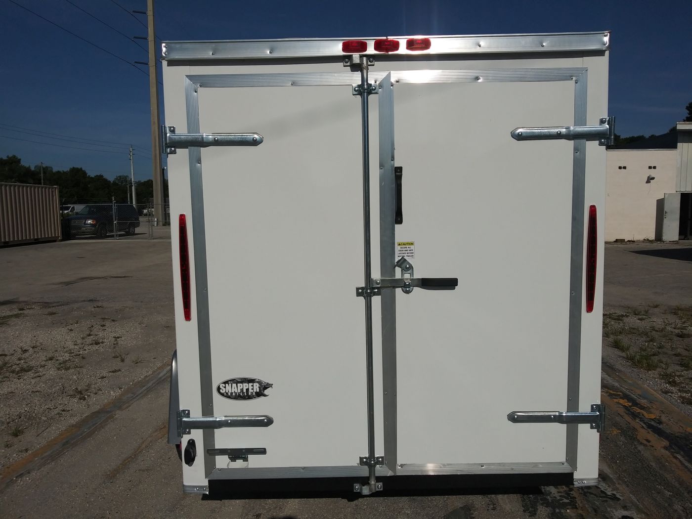 South Georgia Cargo 6x8 SA Trailer - White, Double Barn Doors, Side Door - Image 5