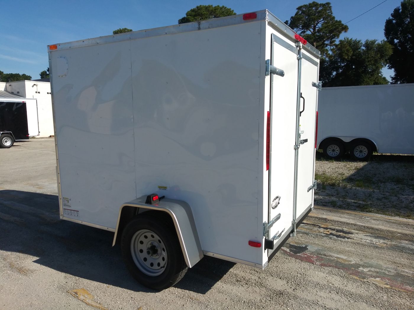 South Georgia Cargo 6x8 SA Trailer - White, Double Barn Doors, Side Door - Image 4