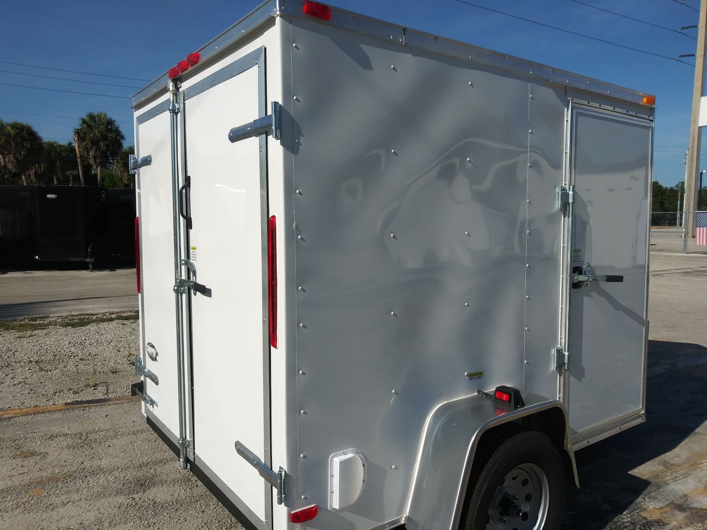 South Georgia Cargo 6x8 SA Trailer - White, Double Barn Doors, Side Door - Image 6