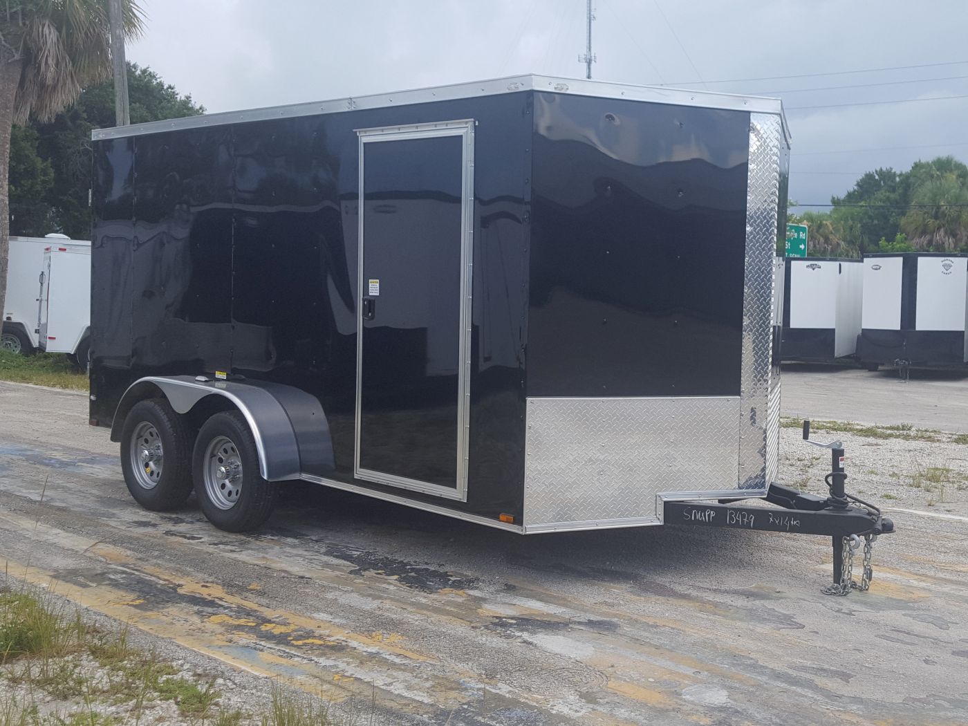 Quality Cargo 7x14 TA Trailer - Black, Barn Doors, Side Door, Extra Height - Image 11