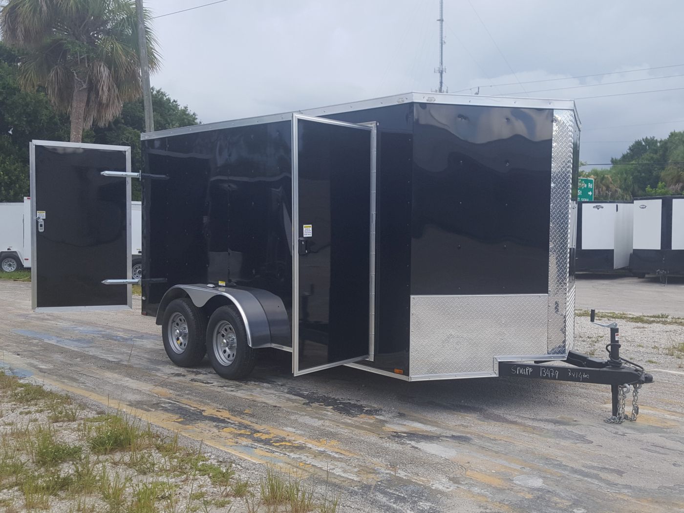 Quality Cargo 7x14 TA Trailer - Black, Barn Doors, Side Door, Extra Height - Image 10