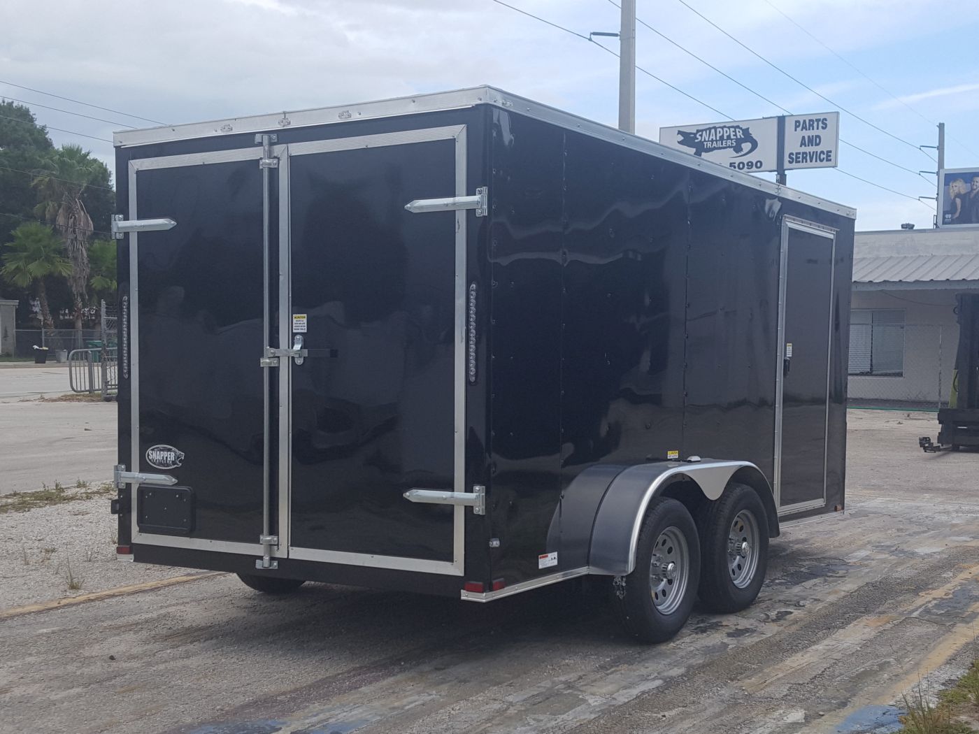 Quality Cargo 7x14 TA Trailer - Black, Barn Doors, Side Door, Extra Height - Image 7