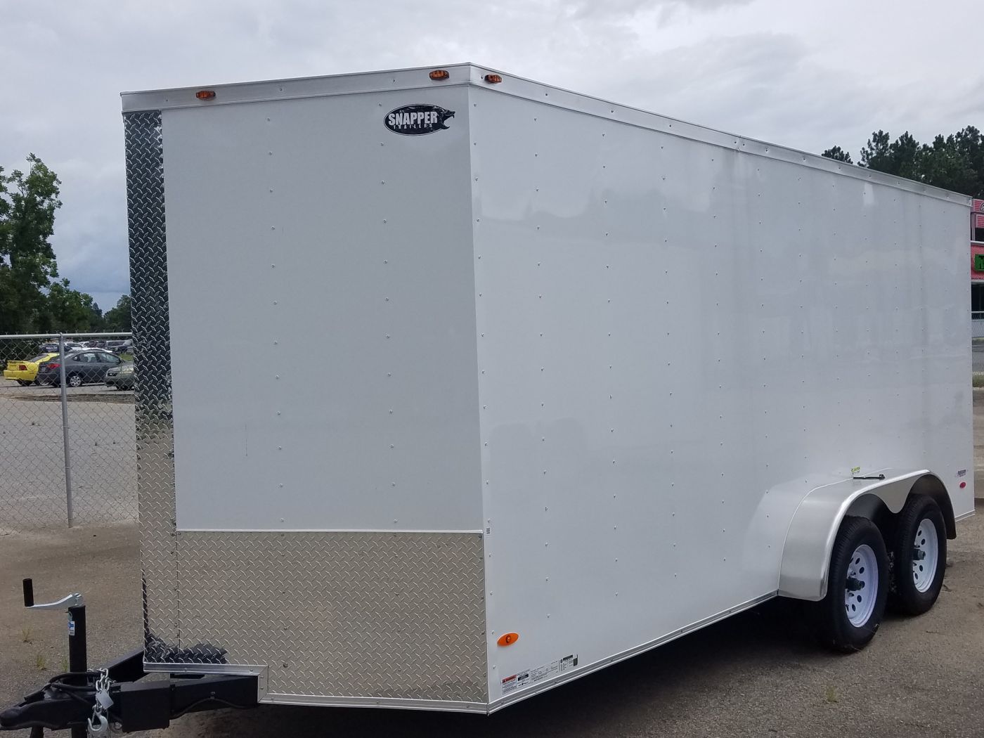Freedom Trailers 7x16 TA Trailer - White, Ramp, Side Door, Extra Height - Image 3