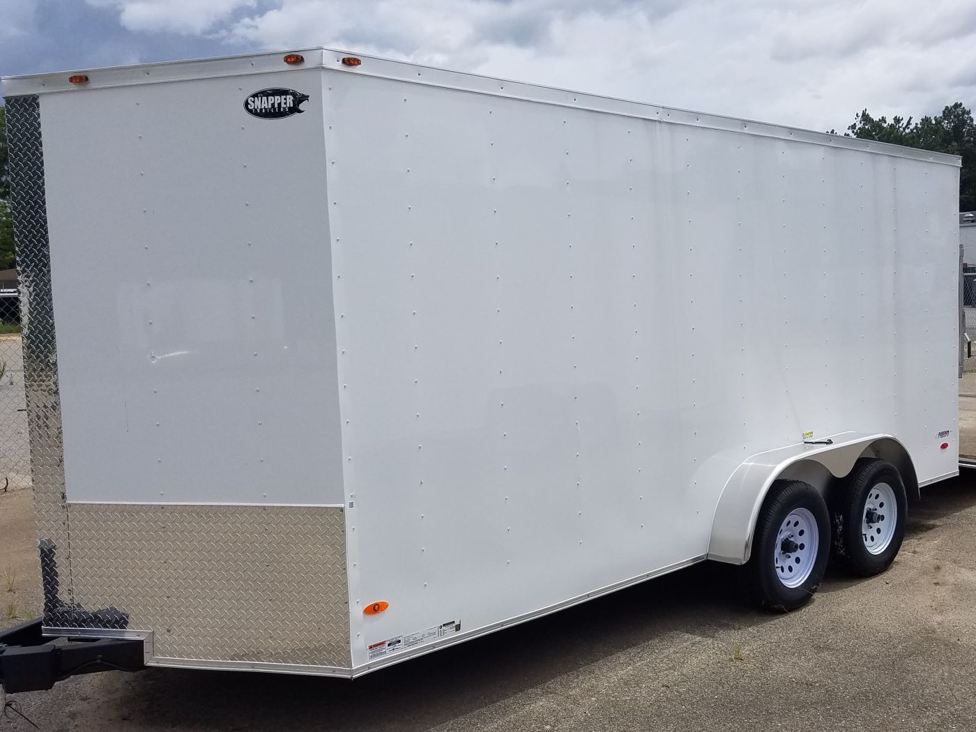 Freedom Trailers 7x16 TA Trailer - White, Ramp, Side Door, Extra Height - Image 2