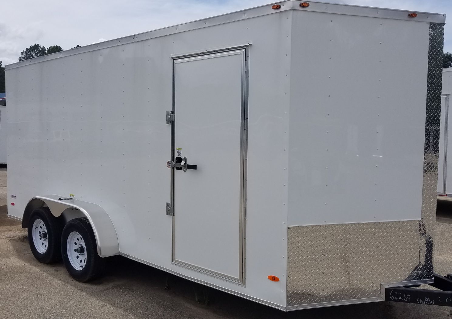 Freedom Trailers 7x16 TA Trailer - White, Ramp, Side Door, Extra Height - Image 15